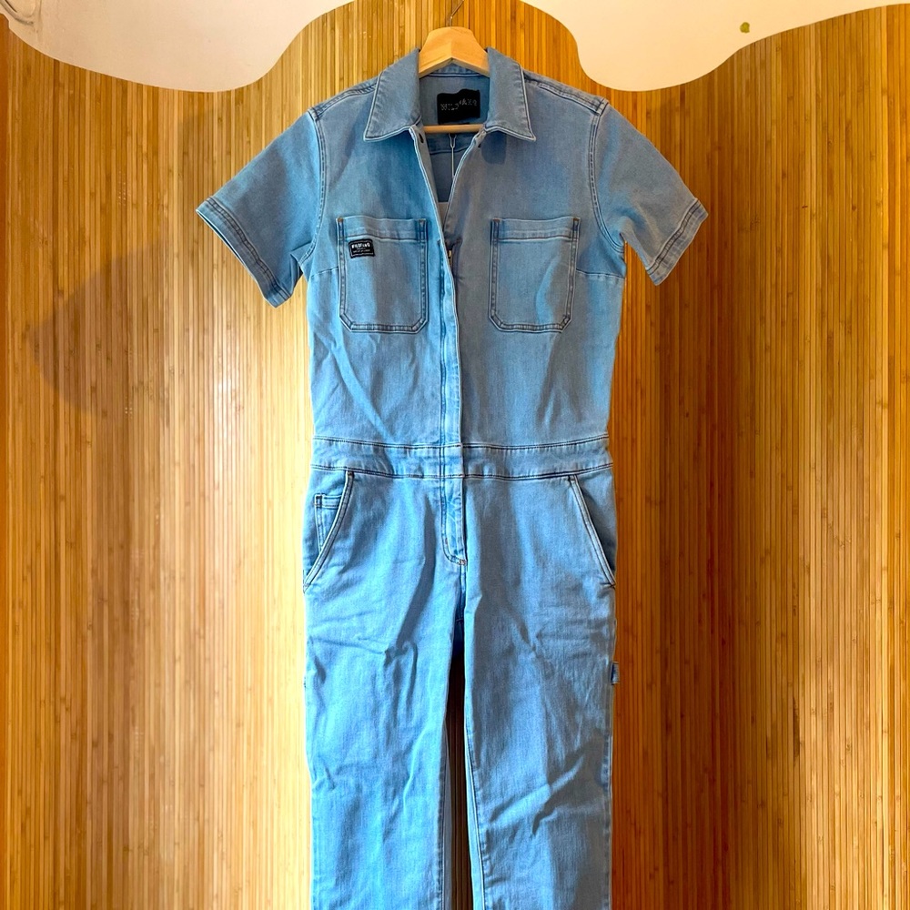 Brand New Wildfang Denim Coveralls, Size XS